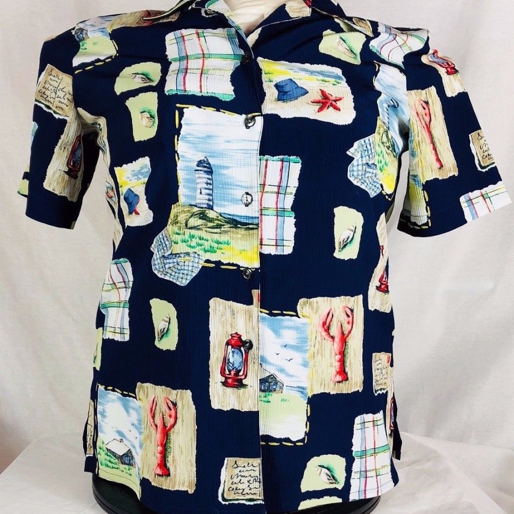 💼Allison Daley Button Front Blouse Womens Size 14